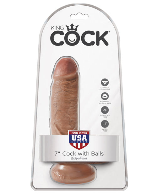 "King Cock 7"" Cock W/balls" by Pipedream Products