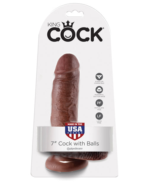 "King Cock 7"" Cock W/balls" by Pipedream Products