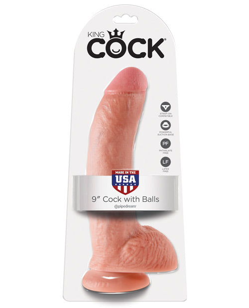 "King Cock 9"" Cock W/balls" by Pipedream Products