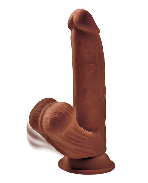 King Cock Plus 8" Triple Density Cock w/Swinging Balls - Brown