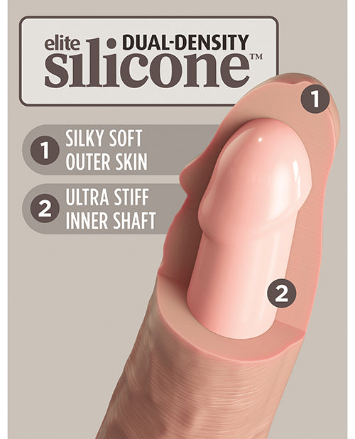 King Cock Elite 9" Dual Density Silicone Cock - Light by Pipedream Products