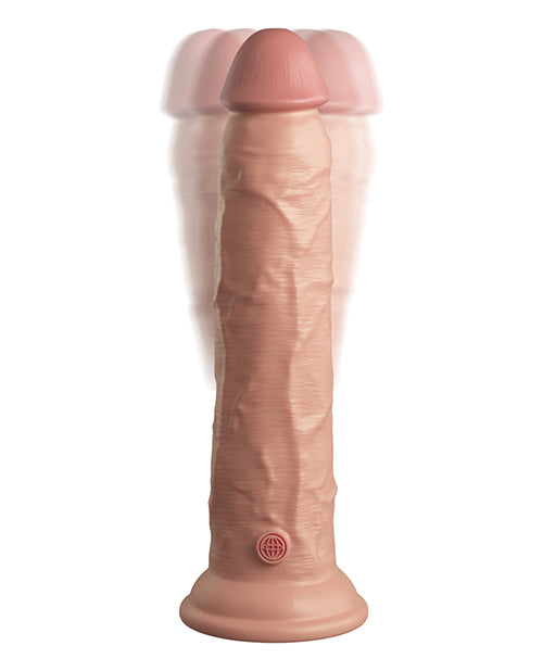 King Cock Elite 9" Dual Density Vibrating Silicone Cock W/remote by Pipedream Products