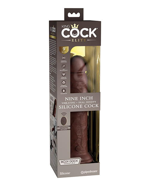 King Cock Elite 9" Dual Density Vibrating Silicone Cock W/remote by Pipedream Products
