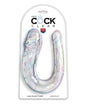 King Cock Clear Large Double Trouble Dildo - Clear