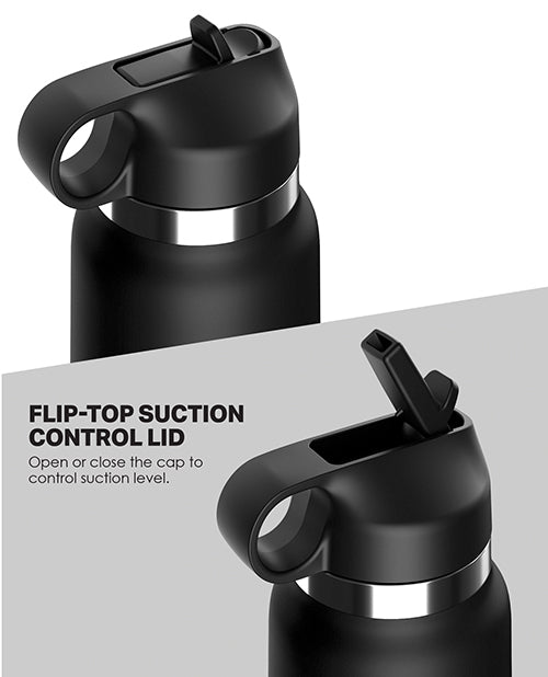 PDX Plus Fap Flask Thrill Seeker Stroker - Frosted/Black by Pdx Brands