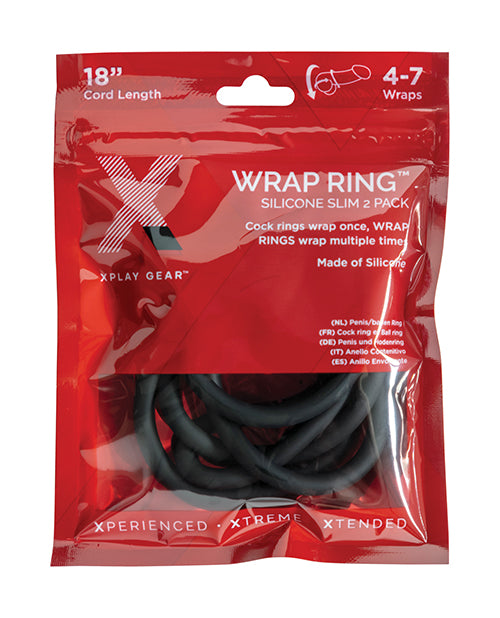 Xplay Gear Silicone 18" Slim Wrap - Black Pack of 2