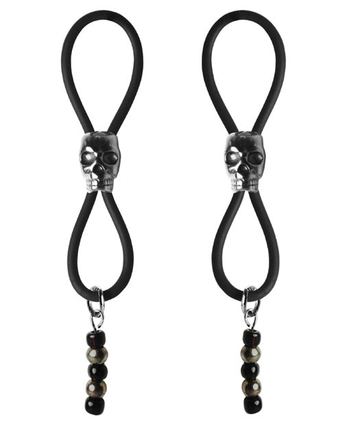 Bijoux de Nip Nipple Halos Black Skull Slider - Black/Silver by Phs International