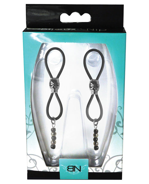 Bijoux de Nip Nipple Halos Black Skull Slider - Black/Silver by Phs International