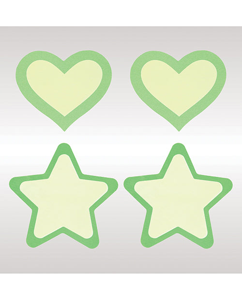 Peekaboos Glow In The Dark Hearts & Stars - 2 Pairs