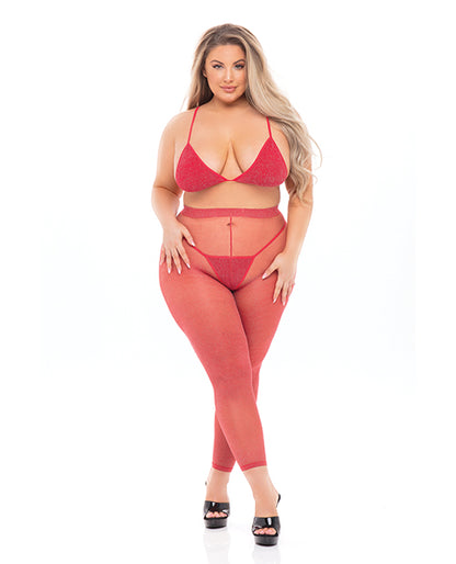 Pink Lipstick Tall Order Bra Top & Leggings Qn