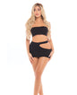 Pink Lipstick Femme Seamless Bandeau & Skirt O/s