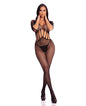 Pink Lipstick Amplify Crotchless Bodystocking Black