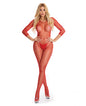 Pink Lipstick Risque Crotchless Bodystocking