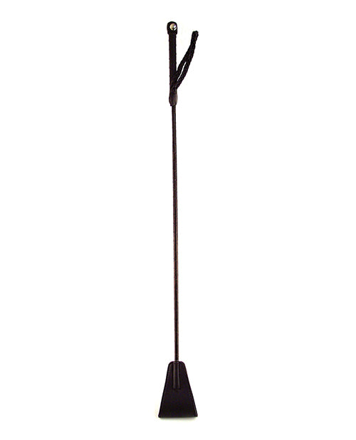 Rouge Fetish Play Vegan Leather Riding Crop - Black