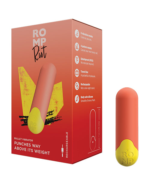Romp Riot Bullet Vibrator - Orange by Wow Tech