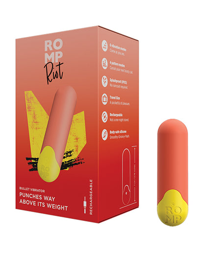 Romp Riot Bullet Vibrator - Orange by Wow Tech