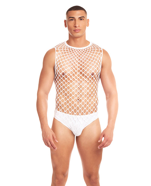 Rainbow Party Full Effect Large Mesh Unitard 2 pc Set by Rene Rofe