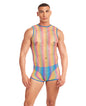 Rainbow Party Pride Star Mesh Singlet 2 pc Set - Rainbow