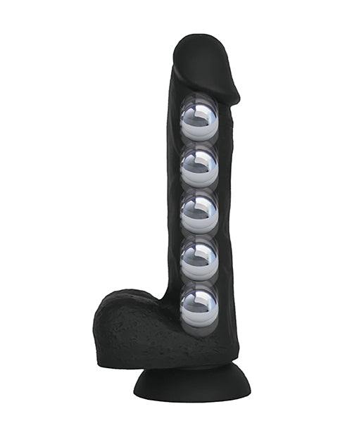 VERS Liquid Silicone Suction Dildo - Black