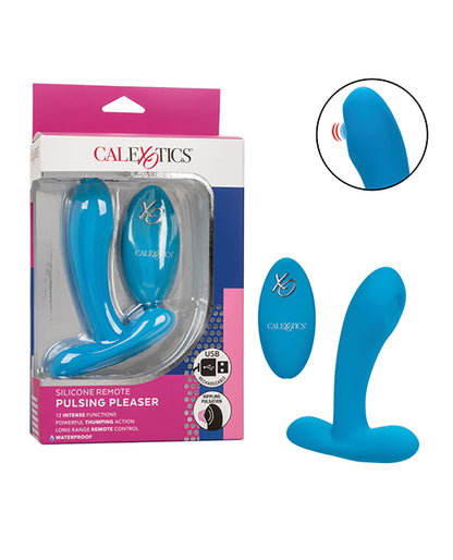 Silicone Pulsing Pleaser w/Remote - Blue by California Exotic Novelties