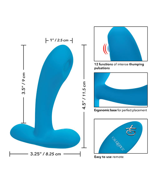 Silicone Pulsing Pleaser w/Remote - Blue by California Exotic Novelties