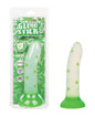 Glow Stick Leaf Suction Cup Glow-in-the-Dark Dildo - Green