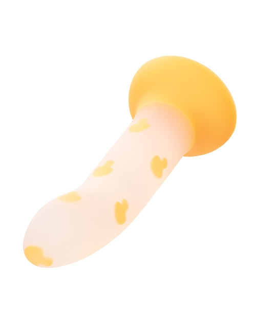 Glow Stick Mushroom Suction Cup Glow-in-the-Dark Dildo - Orange