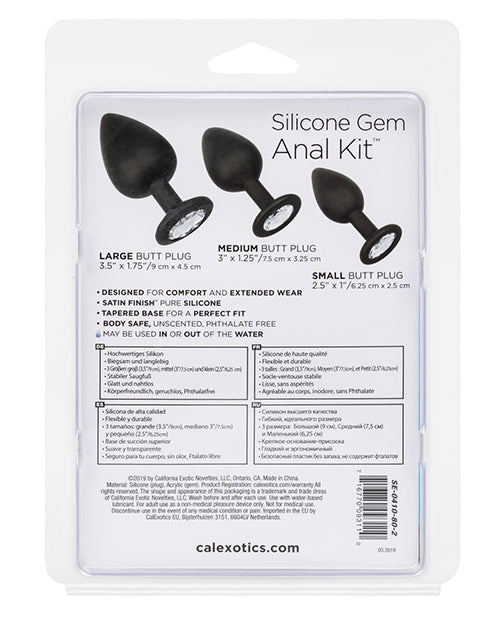 Silicone Gem Anal Kit - Black