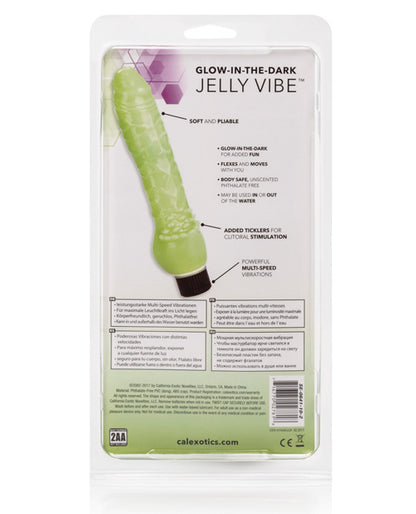 Glow In The Dark 7" Jelly Penis Vibe by California Exotic Novelties