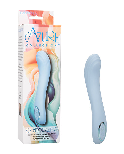 Azure Collection Contoured G Vibrator - Blue by California Exotic Novelties