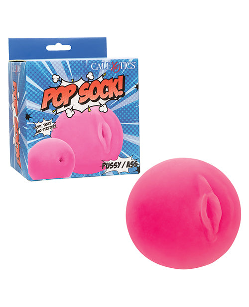 Pop Sock! Pussy & Ass Ball Masturbator - Pink by California Exotic Novelties