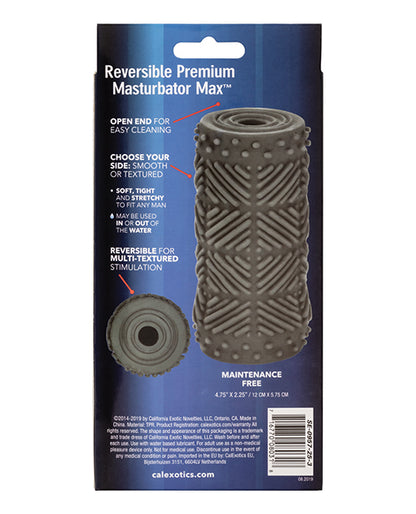Apollo Max Reversible Premium Masturbator - Grey by California Exotic Novelties