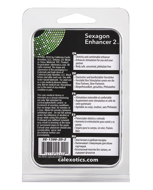 Sexagon Enhancer 2 - Clear by California Exotic Novelties