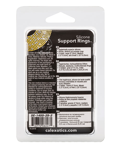 Silicone Support Rings - Black