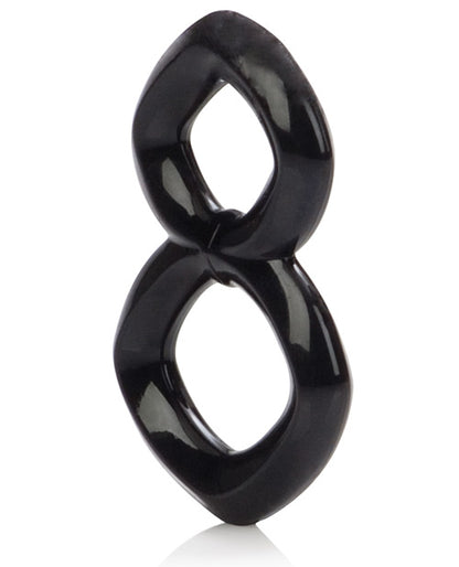 Crazy 8 Enhancer Double Cock Ring - Black by California Exotic Novelties