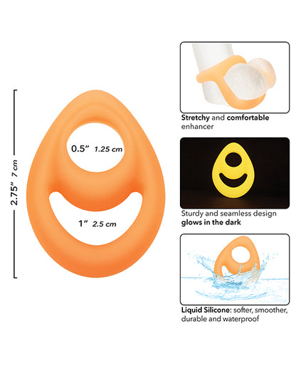 Alpha Liquid Silicone Glow in the Dark Teardrop Cock Ring