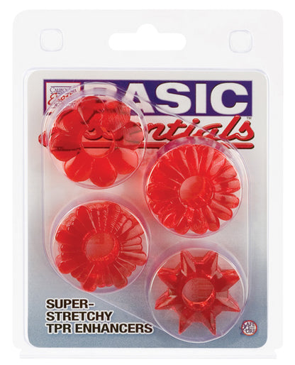 Basic Essentials Rings - Set Of 4 by California Exotic Novelties