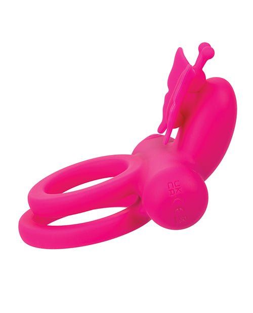 Silicone Rechargeable Butterfly Dual Ring by California Exotic Novelties