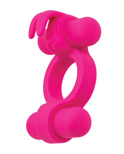 Couple's Enhancer Silicone Rechargeable Rockin' Rabbit Enhancer - Fuchsia