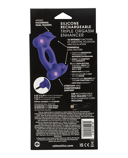 Silicone Rechargeable Triple Orgasm Enhancer by California Exotic Novelties