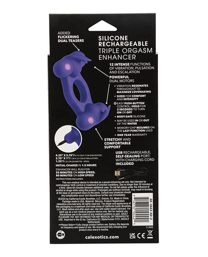 Silicone Rechargeable Triple Orgasm Enhancer by California Exotic Novelties