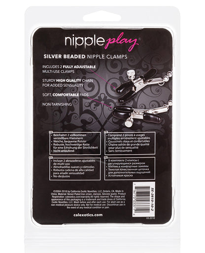 Nipple Play Silver Beaded Nipple Clamps