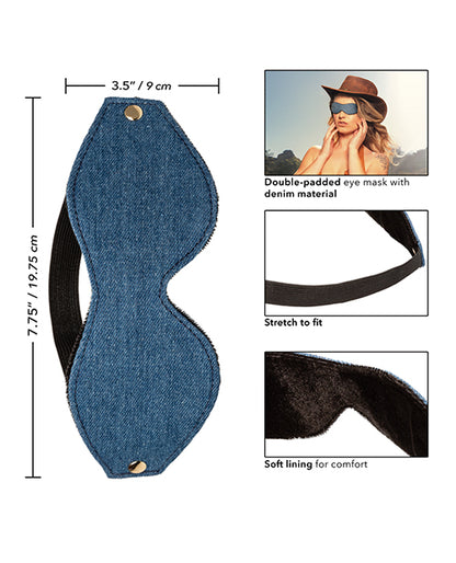 Ride 'Em Premium Denim Collection Eye Mask