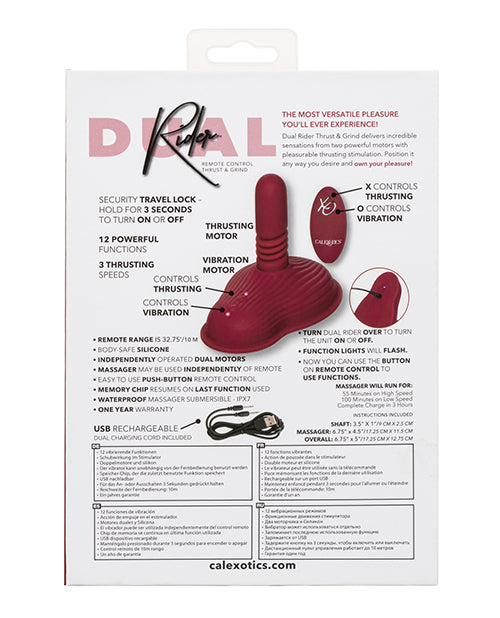 Dual Rider Remote Control Thrust and Grind - Red by California Exotic Novelties