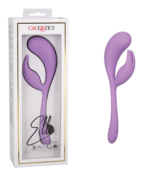 Elle Liquid Silicone Dual Flicker - Purple by California Exotic Novelties
