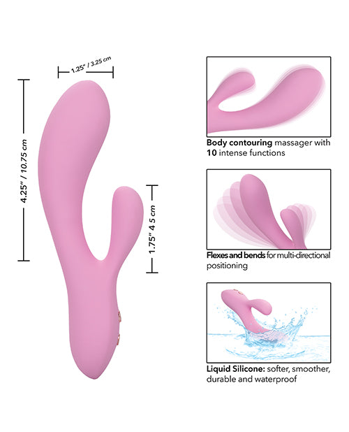 Contour Zoie Flexible Dual Massager - Pink by California Exotic Novelties