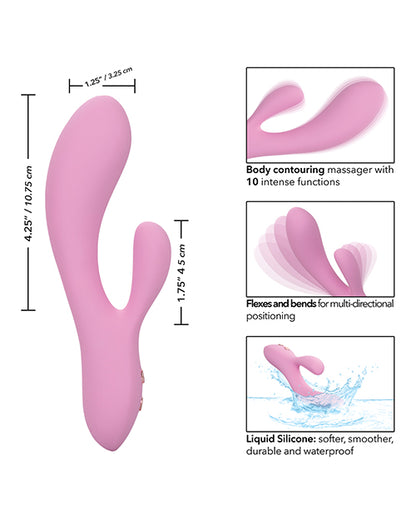 Contour Zoie Flexible Dual Massager - Pink by California Exotic Novelties