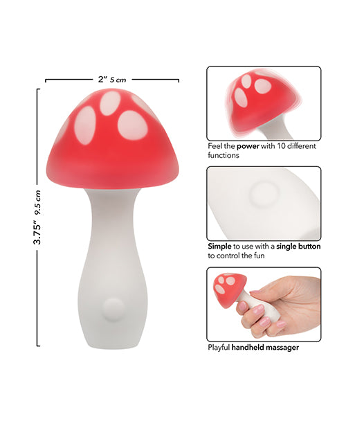 Naughty Bites Muff Shroom Playful Massager - Red/White