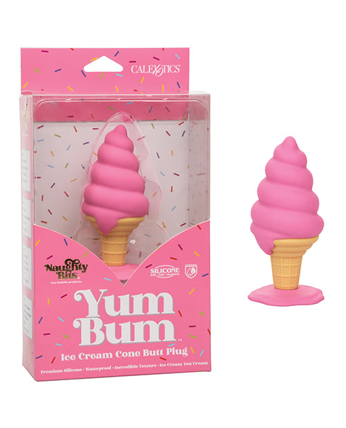 Naughty Bits Yum Bum Ice Cream Cone Butt Plug - Pink