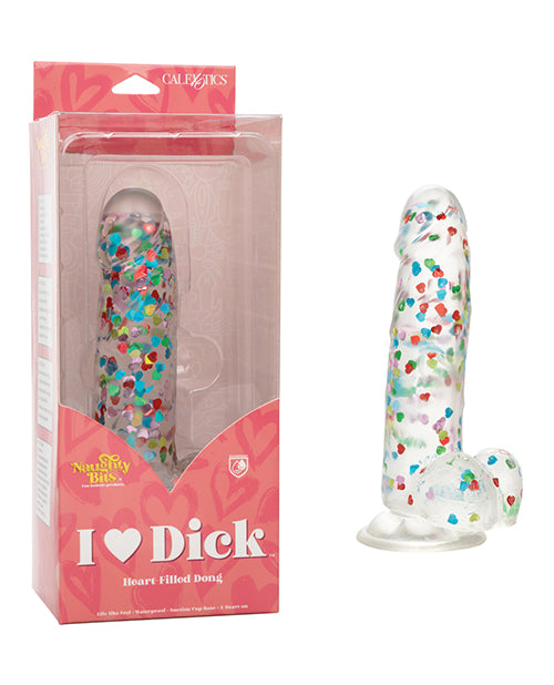 Naughty Bits I Love Dick Heart Filled Dong - Multicolor by California Exotic Novelties